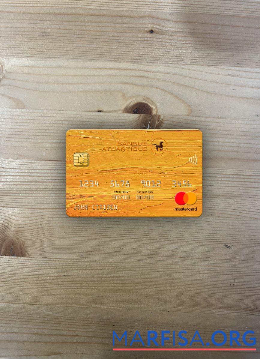 Realistic Senegal Banque Atlantique Bank mastercard photolook front example